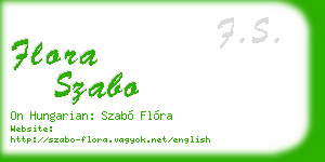 flora szabo business card